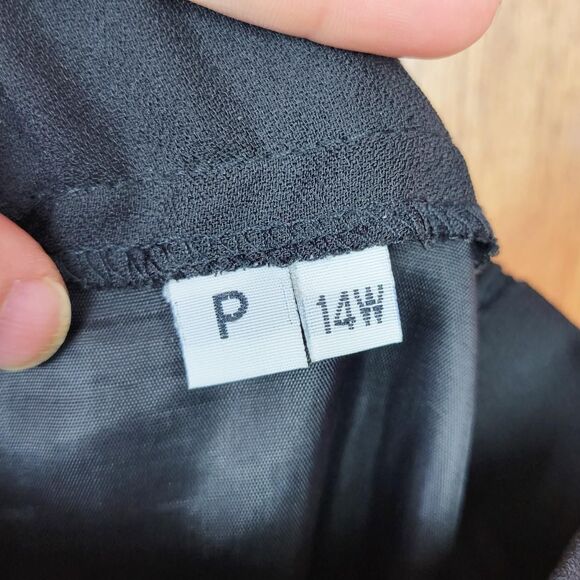 Vintage 90s Black Front Slit Formal Maxi Skirt - Picture 7 of 8